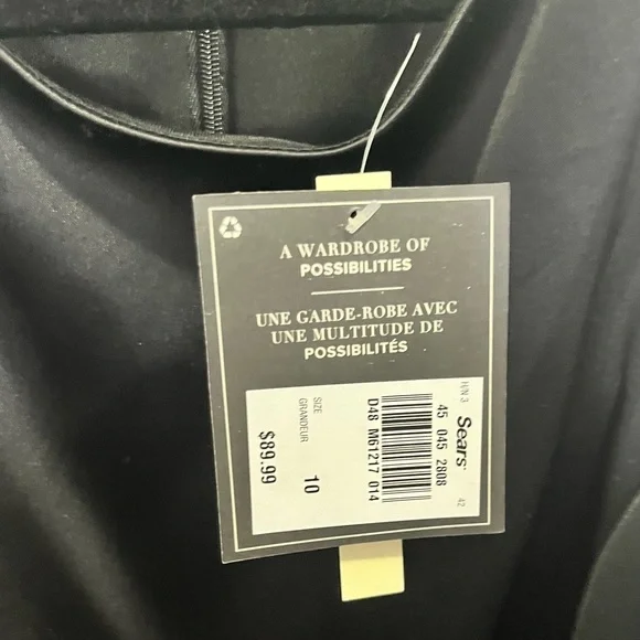 NWT black satin dress with sparkle detail - Picture 2 of 3